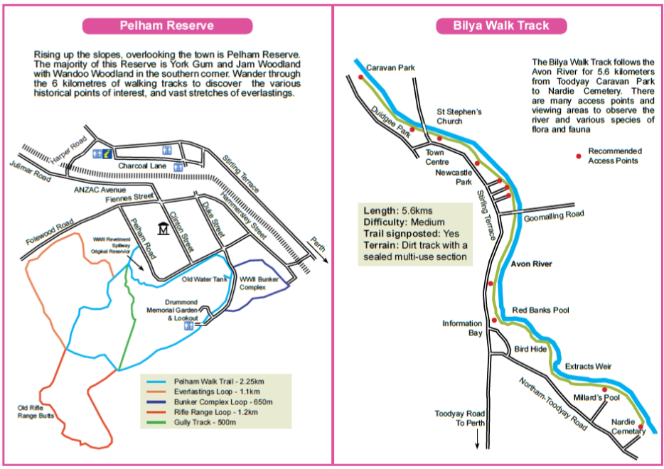Toodyay's Walks and Wildflowers map.png