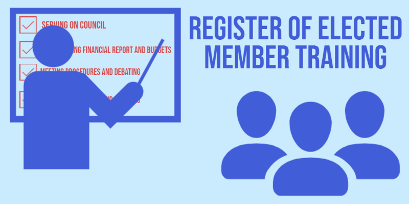 Register of elected member training Image