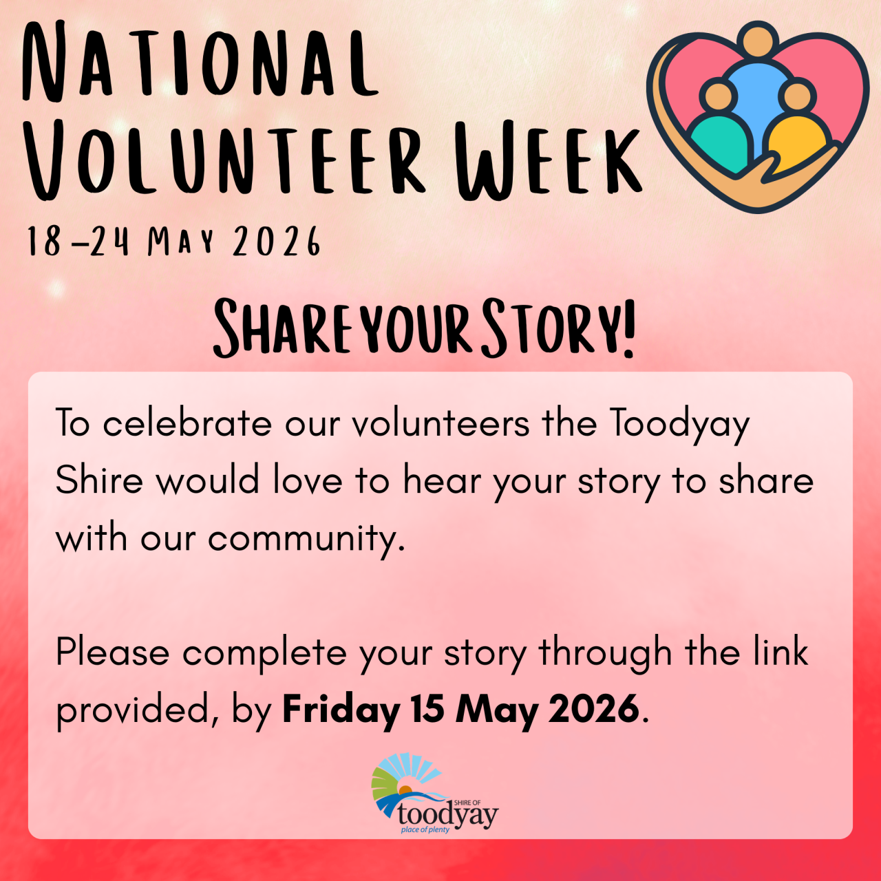 🌟National Volunteer Week - Share your story!🌟