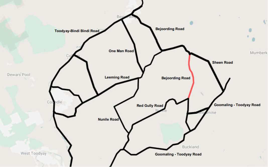 Bejoording Road – Reopened with Speed Restrictions