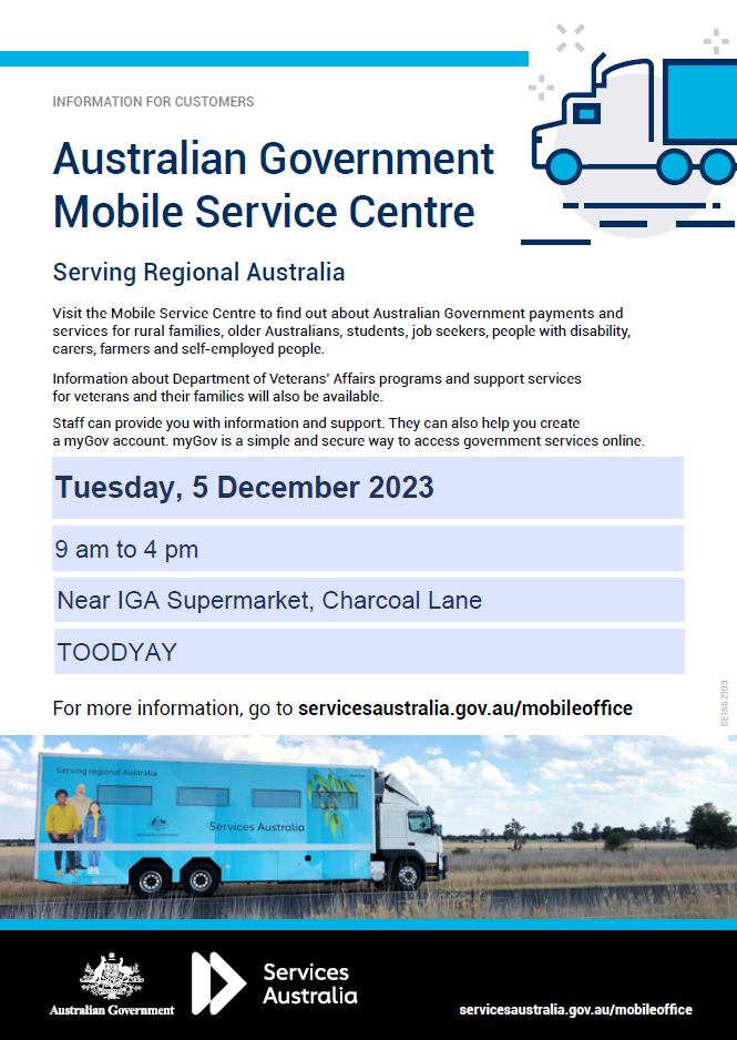 Australian Government Mobile Service Centre Visit