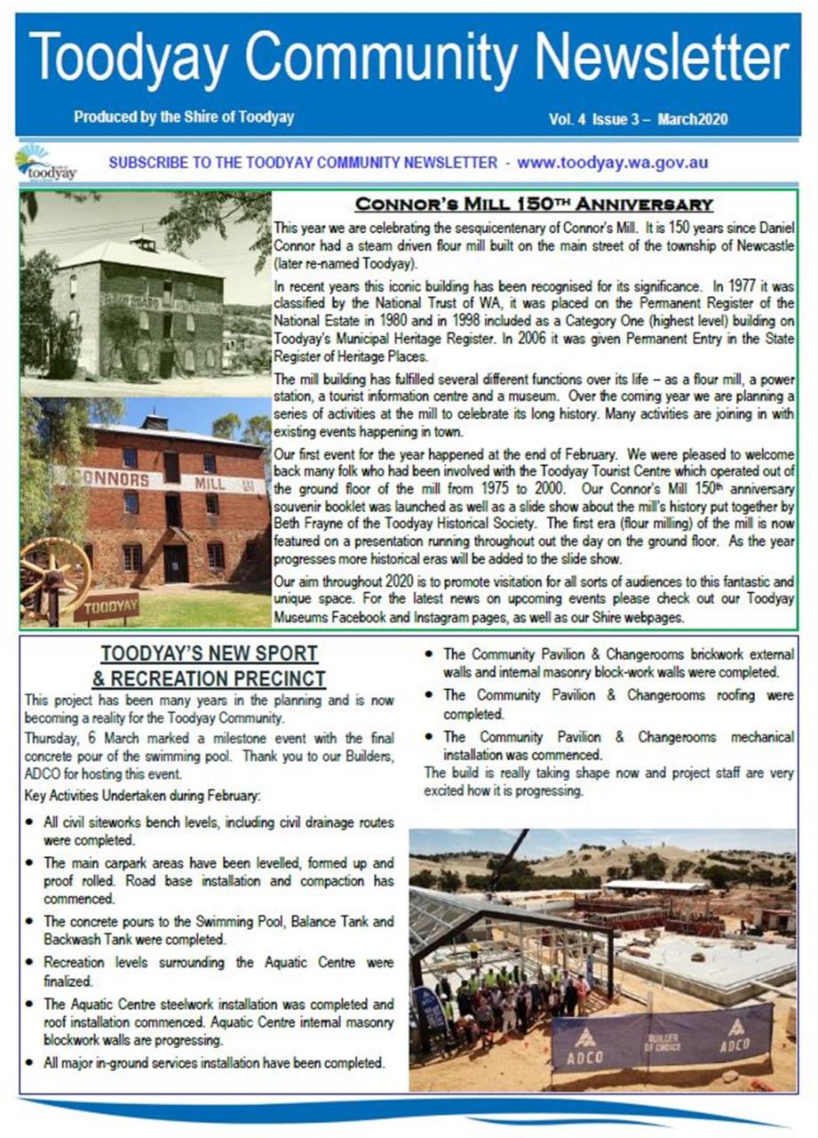 Toodyay Community Newsletter March 2020